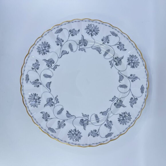 vintage spode colonel gray bone china dinner plates set of 4 floral gold trim - Picture 3 of 6